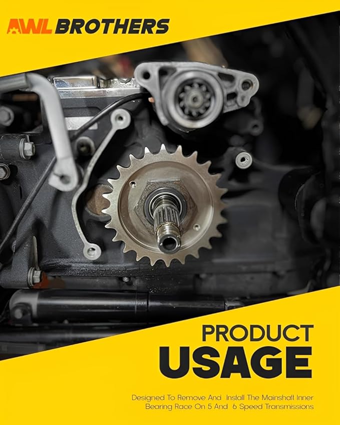 34902-84 for Harley Davidson Big Twin Bearing Race Tool - Mainshaft Inner Bearing Installer and Puller Kit 1984-Present