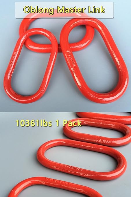 10361lbs Master Link 1 Pack ，Heavy Duty Forged Chain Link Galvanized Industrial Grade Rigging Hardware for Lifting, Towing, and Hoisting【4.7t】
