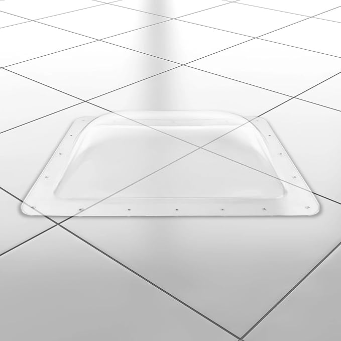 RV Skylight Replacement 18" x 26" -Universal Outer Dome Fits All Standard 14"x22" Openings, RV Shower Skylight for Camper Trailer Fifth Wheel Motorhome Truck (CLEAR)