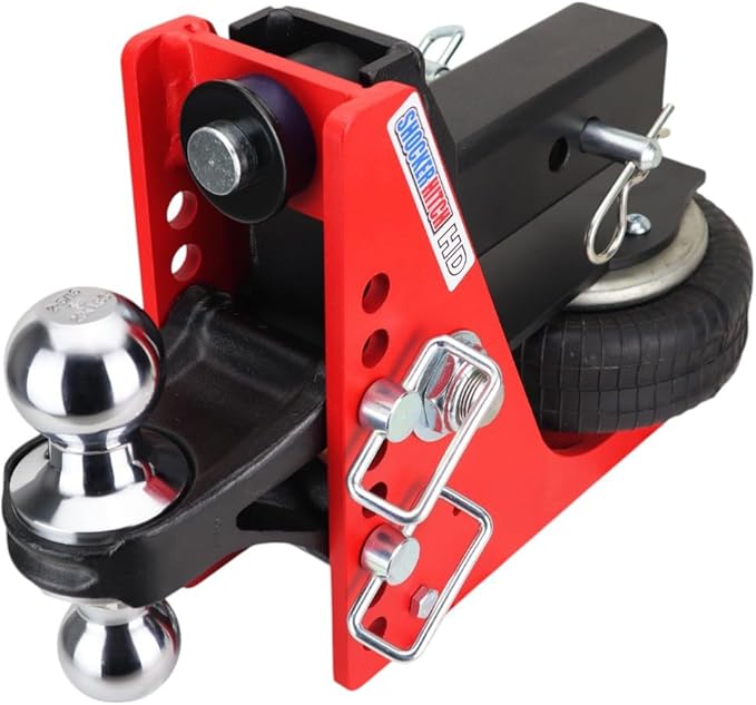 Shocker HD 20K Air Hitch with Chrome Combo 2" & 2-5/16" Balls, Fits 2-1/2" Hitch - 20,000 lbs