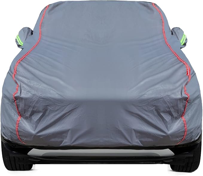 Breathable New Material, Waterproof Car Cover, Locks and Zipper Doors, Sunscreen Waterproof UV Prevention Snowproof Wind and Windproof,Suitable for Indoor Outdoor,for SUV (201" to 211") C13