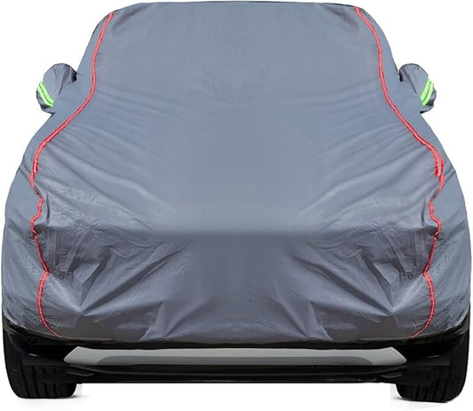 Breathable New Material, Waterproof Car Cover, Locks and Zipper Doors, Sunscreen Waterproof UV Prevention Snowproof Wind and Windproof,Suitable for Indoor Outdoor,for SUV (201" to 211") C13