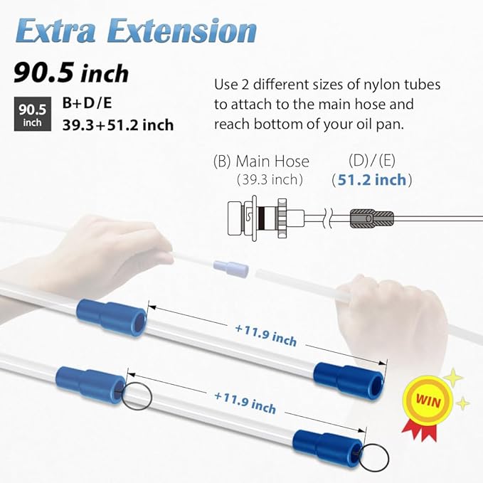 FIRSTINFO A1106USY3 Patented 15L / 3.9 Gallon Taiwan Pneumatic/Manual Oil Vacuum Extractor | Oil Change Pump | 47 Inch Tube