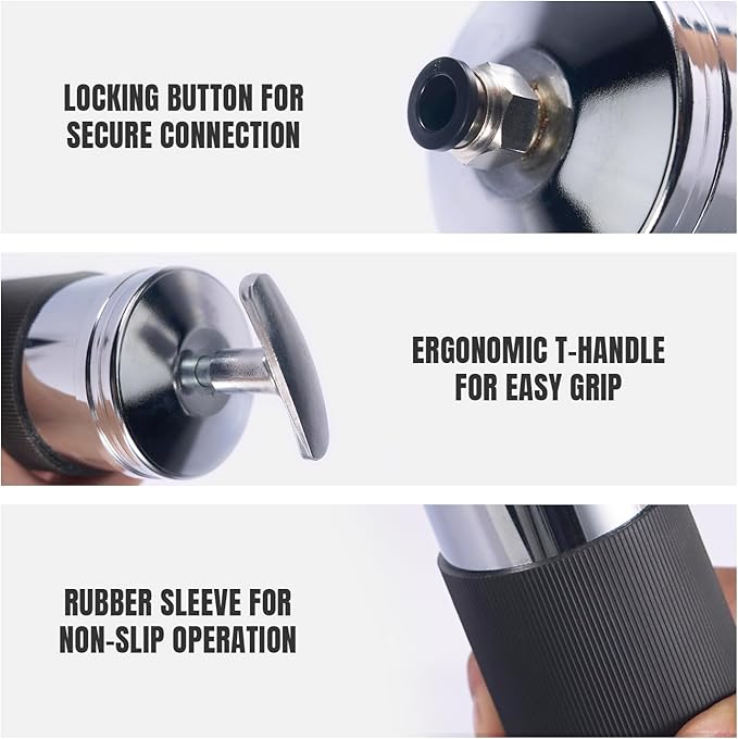 Thorstone Automotive Fluid Extractor Pump, Manual Oil Change Syringe with 50cm Rubber Hose & 2pcs 22cm PVC Suction Tubes, 500cc SPCC Steel