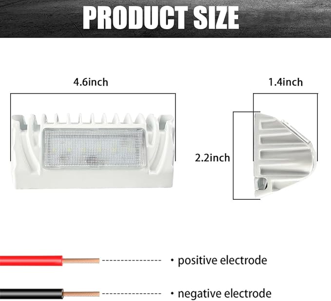 SKTYANTS 5 Inch RV LED Exterior Lights 12 Volt Exterior RV Lights, Led RV Porch Light 800 Lumen Lighting Fixture Kit Replacement for RVs Trailers Campers(2 PCS White Housing)