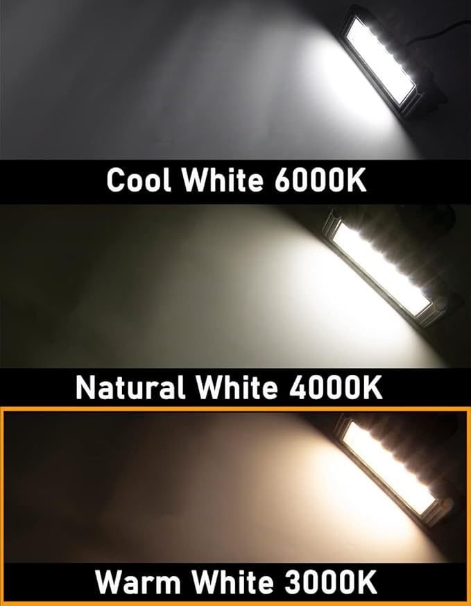 Raycharm 9" RV Camper Exterior LED Scene Light Fixture, 40° Down Angle Flood Beam, 3000K Warm-White, 12V/24V DC, High Lumen Output Low Current Draw, Aluminum Housing Black Finish, 1-Pack