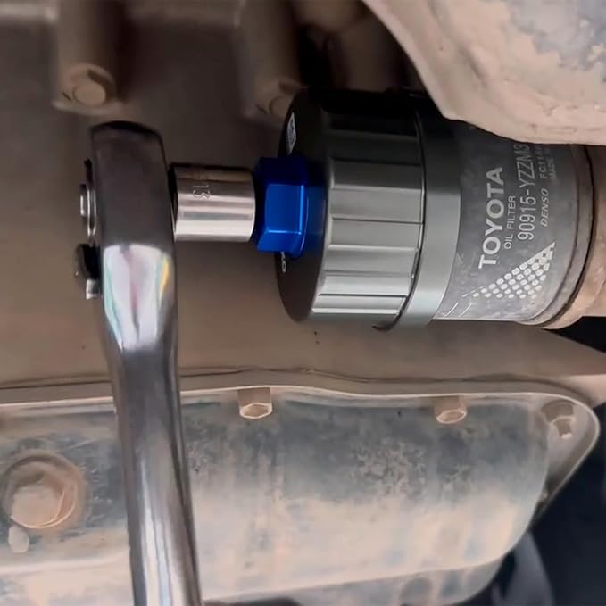 64mm 14 Flute Oil Filter Wrench for Toyota, Lexus and Scion, Precision Machined Aircraft Aluminum Oil Filter Removal Tool for Easily Remove Oil Filter