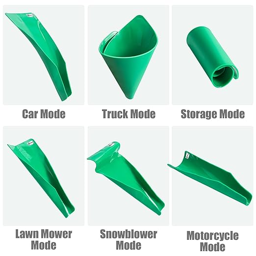 Flexible Moldable 3rd Gen Oil Funnel, Spill-Free Oil Change Tool, Funnels for Car, Motorcycle, Truck, Lawnmower & Snowplow, Draining Tools