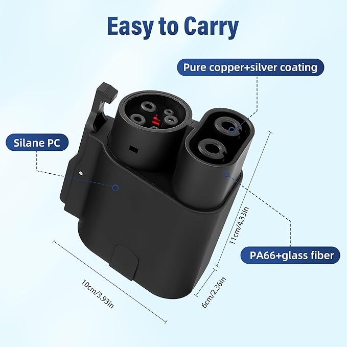 NACS to CCS EV Charging Adapter, for Tesla Supercharger to CCS1, Max 500A, 1000V, Safety Certified, Fast Charging Rivian, Ford, GM CCS1 Electric Vehicles with Vortex Plug