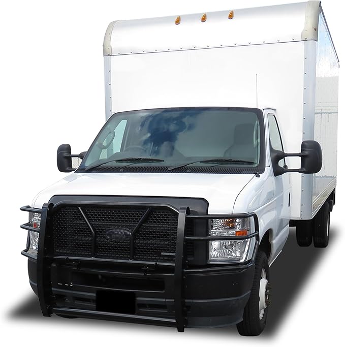 Black Horse Rugged Heavy Duty Grille Guard Modular Black Compatible with 2015-2025 Ford E-350/2015-2025 Ford E-450 -RU-FO350-B