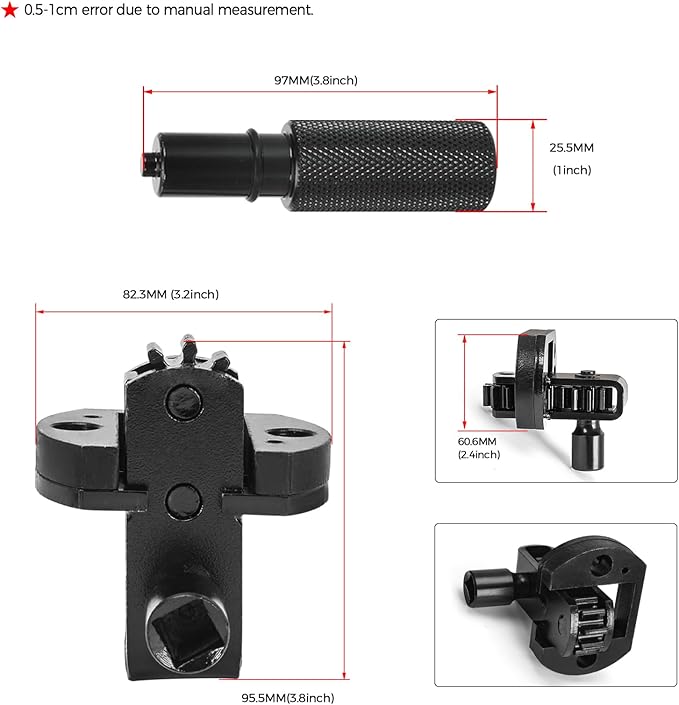 for Detroit Diesel DD13 DD15 DD16 Engine Brake Adjustment Tool 4.6mm&4.1mm Engine Barring Tool TDC Locating Pin W470589042300 J-46392 W470589001500 (4 PCS)