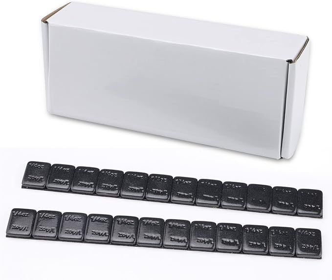 1/4 Oz Black Stick on Wheel Weights (1box，576pcs,144oz), Adhesive Backed Wheel Weights for Cars, Trucks, SUVs, Motorcycles, Low Profile