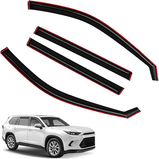 4PCS in-Channel Window Visor Rain Guards Compatible with 2024-2025 Hyundai Kona, Extra Durable Wind Deflectors, Weather Shields
