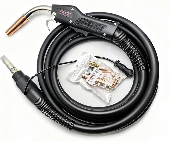Havey Duty Mig Welding Gun 400A 15' Replacement for Tweco #4 fits Miller Mig Welder (15ft 400A Mig gun for Miller adapter)