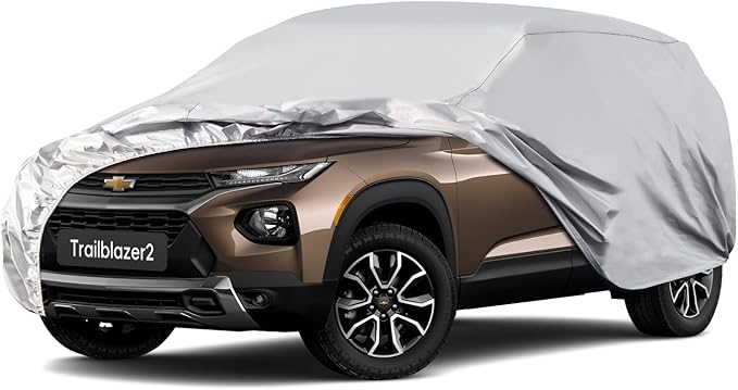 Waterproof Car Cover for Chevrolet Chevy Trailblazer (2016-2019), 5 Layers Compatible with Chevrolet Chevy Trailblazer (2016-2019) All Weather, Snowproof Windproof Rain Ice Sun UV Protection