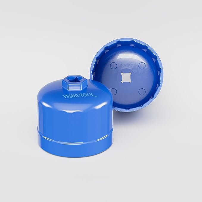 86.6mm 16 Flutes Oil Filter Wrench for Volvo and BMW With 86mm 16 Flutes Cartridge Style Oil Filter Housing Caps, Oil Filter Removal Tool For Changing Oil (Blue)