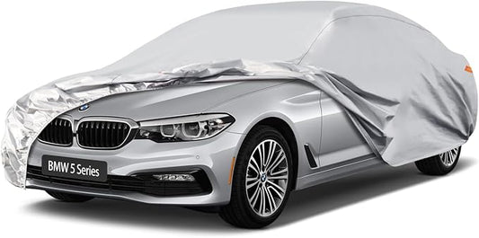 Waterproof Car Cover for BMW 5 Series (2011-2024), 5 Layers Compatible with BMW 5 Series All Weather, Snowproof Windproof Rain Ice Sun UV Protection