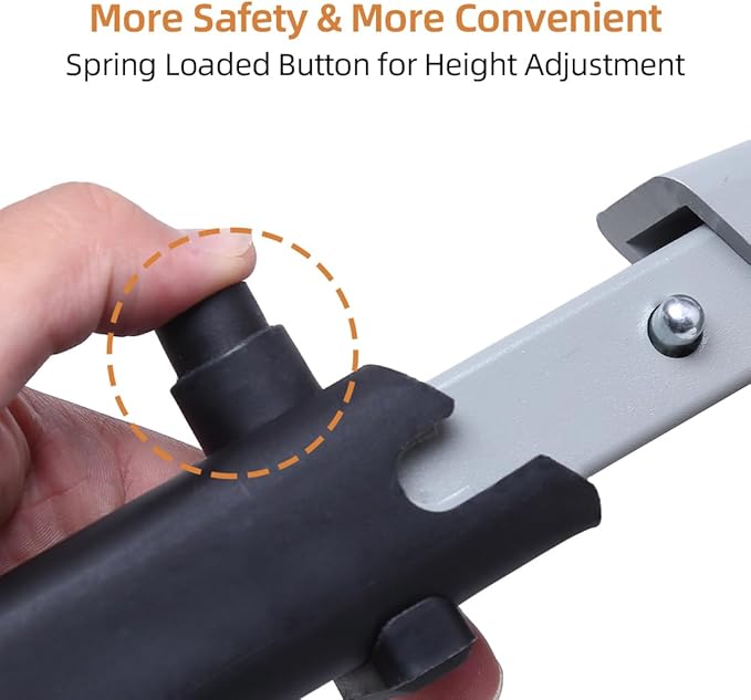 Homeon Wheels RV Step Stool, Adjustable Height Aluminum Folding Platform 16.5" x 12" with Non-Slip Rubber Feet, Reflective Stripe, Handle, RV T Level, 1000 lbs, for Trailer, Truck, Outdoor