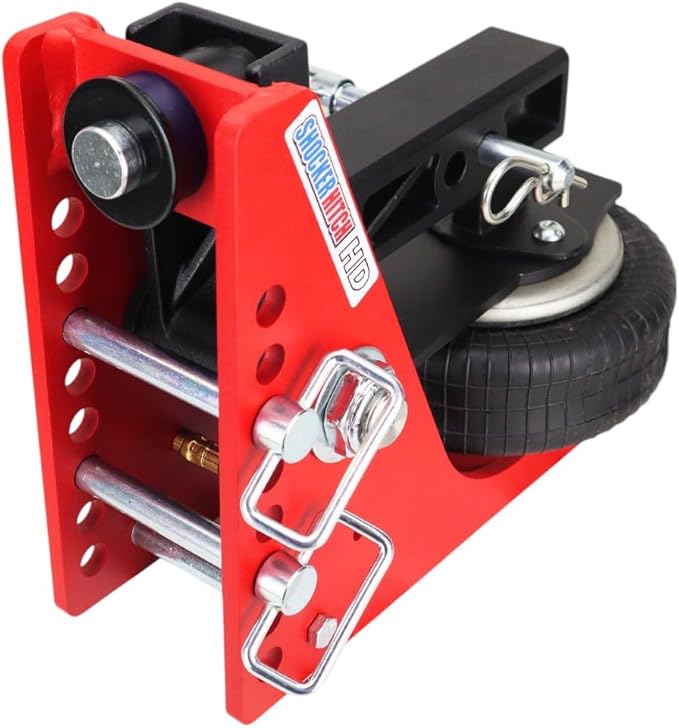 Shocker HD Combo Air Hitch & Sway Control Towing Kit, Fits 2" Hitch Silver Combo 2" & 2-5/16" Balls