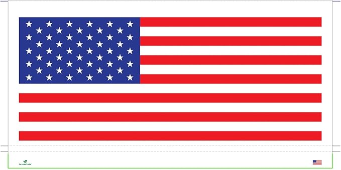 Leaveshade RV Awning Fabric Replacement Motorhome Camper Trailer Awning Fabric Super Heavy Vinyl Coated Polyester 17'3''(Fit for 18' Awning) - USA Flag (Custom Looking)