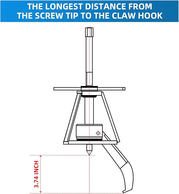 BESTOOL 3 Jaw Gear Puller,5 Ton Pulley Puller Tool, Removal Tool for Gears, Pulley, Flywheel