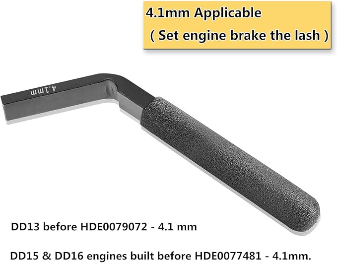 Engine Brake Adjustment Tool for Detroit Diesel DD13 DD15 DD16 Feeler Gauge Alternative to W470589042300 W470589022300 (4.6MM & 4.1MM)