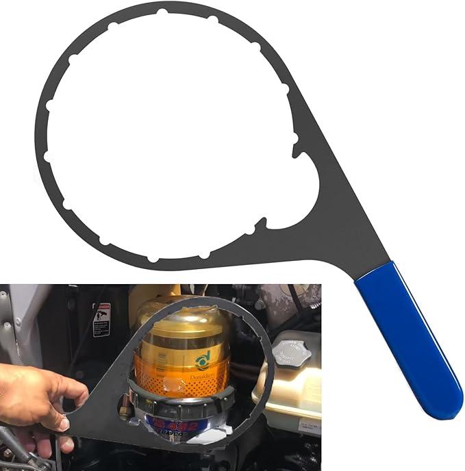 mooncar 6" Oil Fuel Filter Wrench for Davco 380134 vent cap/Filter collar remove tool Suitable for Fuel Pro 382,380, for Fleetguard/Cummins Detroit Diesel