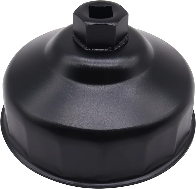 86.4mm 16 Flutes Oil Filter Wrench Compatible with BMW with 86mm Cartridge Style Filter Housing Caps, Oil Filter Housing Cap Removal Tool To Change Oil, Oil Filter Socket Wrench Kit