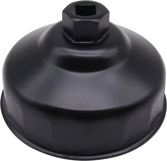 86.4mm 16 Flutes Oil Filter Wrench Compatible with BMW with 86mm Cartridge Style Filter Housing Caps, Oil Filter Housing Cap Removal Tool To Change Oil, Oil Filter Socket Wrench Kit