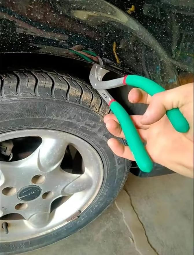CXGS Paintless Dent Repair Kit Car Door Fender Edge Repair Tool Auto Body Pliers Heavy Duty Car Door Panel Fix Tool Portable Metal Crimp Vise Car Fender Panel Leaf Edge Pliers Repair Tools Green