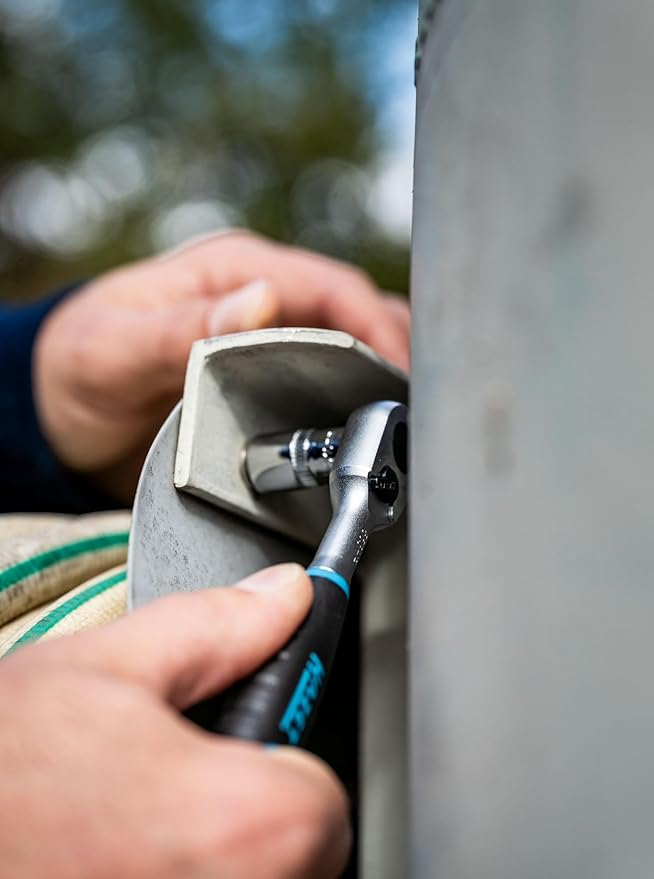 HAZET 863HP Hiper Fine-Tooth Reversible Ratchet 1/4 Inch, 4.57 Inches/116mm Length, 4 Degree Operating Angle, 120 Nm Torque, Ergonomic Reversible Lever, Corrosion-Resistant