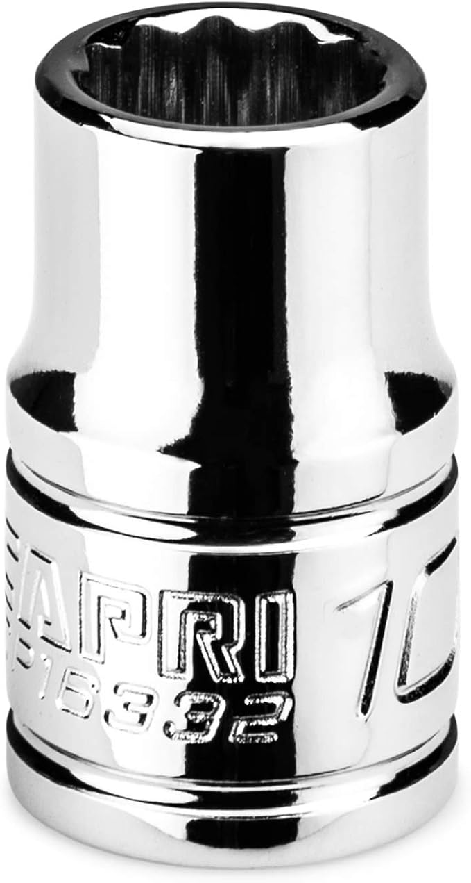 Capri Tools 10 mm Shallow Socket, 3/8 in. Drive, 12-point, Metric