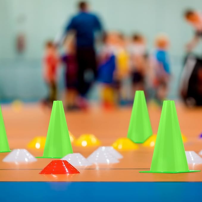 30 Pieces 9 Inch Traffic Cones Plastic Sport Agility Training Safety Cones Soccer Practice Equipment for Basketball Football Drills Exercise, Outdoor Activity and Events