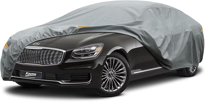 Kayme Heavy Duty Car Cover Custom Fit Kia K900 Waterproof All Weather for Automobiles, Full Exterior Covers Sun Rain UV Protection.（Deliver About 3-10 Days）