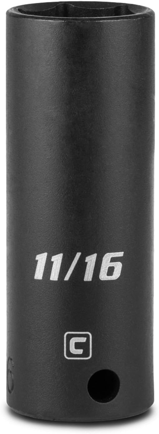 Capri Tools 11/16-Inch Deep Impact Socket, 3/8-Inch Drive, 6-Point, SAE