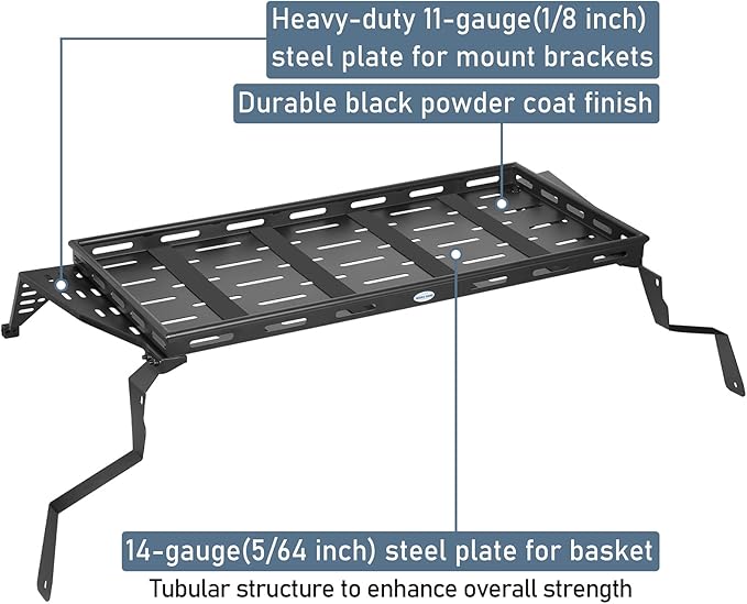 Hooke Road Crosstrek Rear Trunk Cargo Rack Basket Tray for 2013-2017 Subaru XV Crosstrek, Lightweight Steel Interior Storage Luggage Carrier