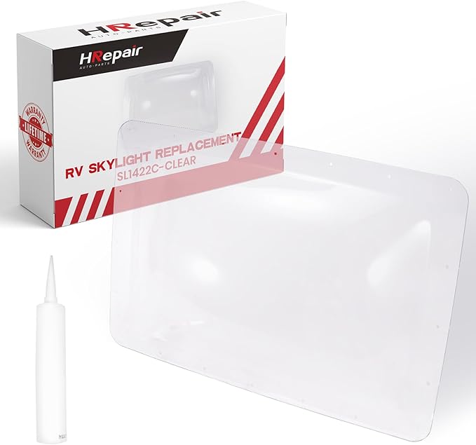 SL1422 RV Skylight Replacement,18" x 26" Camper Skylight fits Standard 14" x 22" Openings 16" x 26" Overall,RV Shower Bathroom Skylight Cover - SL1422C(Clear)