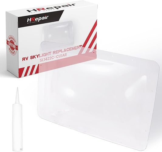 SL1422 RV Skylight Replacement,18" x 26" Camper Skylight fits Standard 14" x 22" Openings 16" x 26" Overall,RV Shower Bathroom Skylight Cover - SL1422C(Clear)