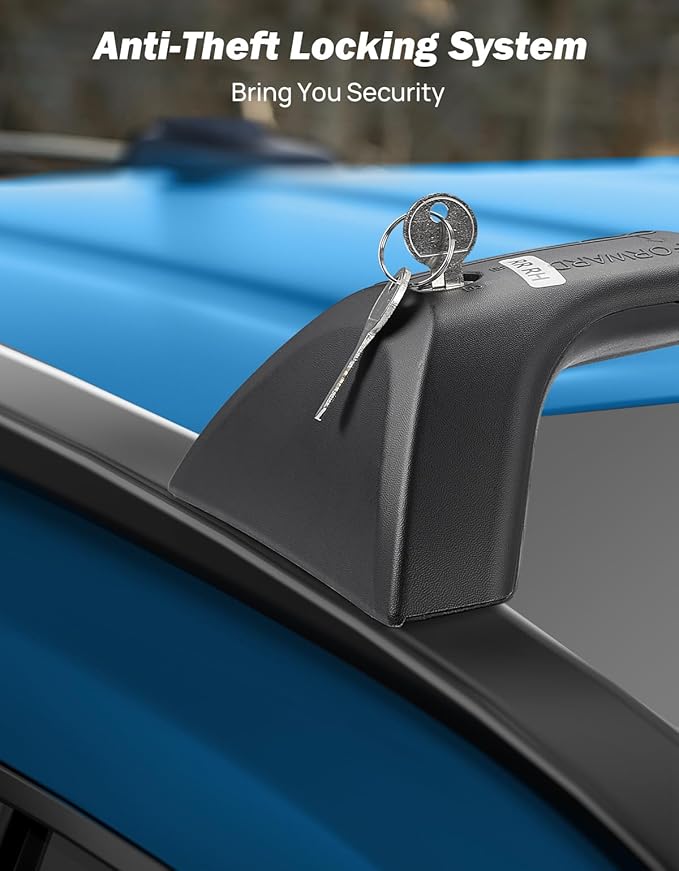 JOYTUTUS Lockable Car Roof Rack Cross Bars, Compatible with Toyota RAV4 2019-2025 with Factory Side Rail (Not Fit Adventure/Hybrid Woodland Edition/TRD Off-Road/22-24 LE), Aluminum Crossbars