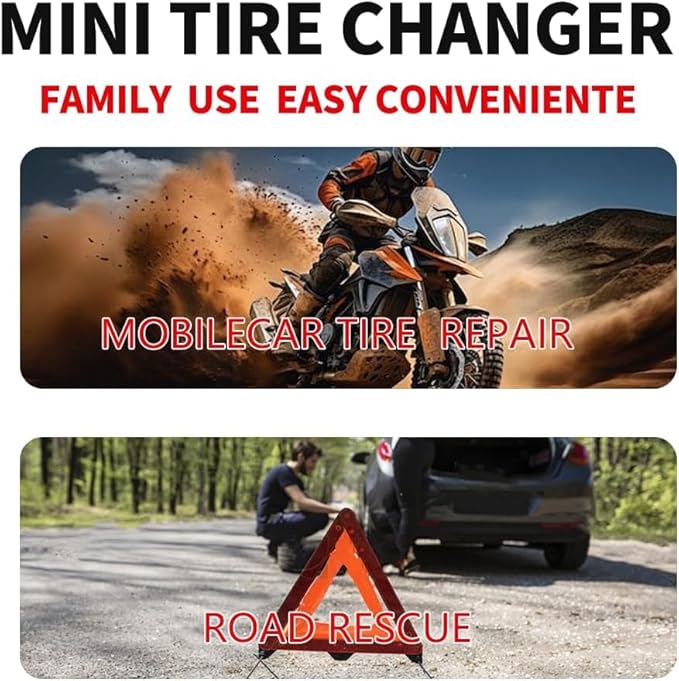 KATOOL Mini Tire Changer Machine Tire Size 21" Max Wheel Diamter 39" Tire Changers Manual Tire Machine