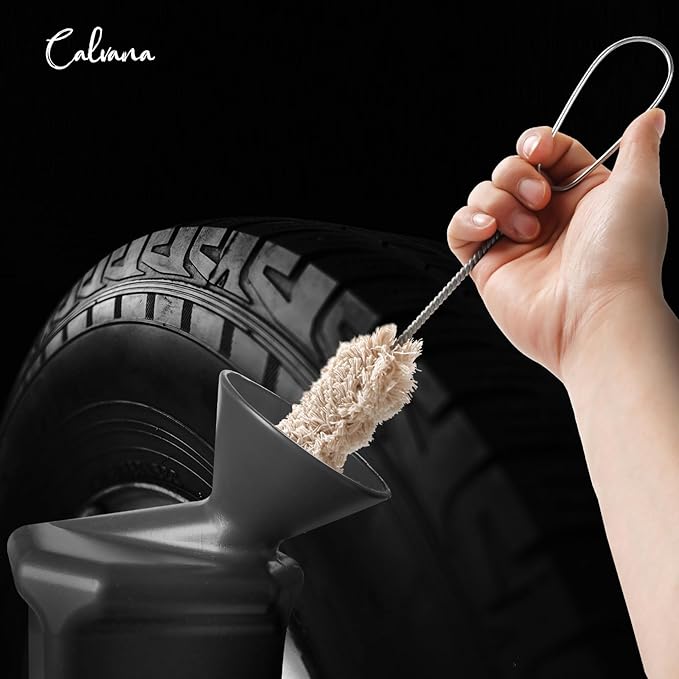 Extra Long Handle Tire Lubricant Brush Applicator Swab Set (Pack of 4), 12.5 Inch Long, Come with Tread Depth Gauge | Universal Fit for Most Common Lube Buckets