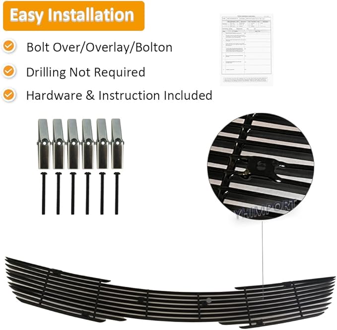 Front Main Uopper Grille Fits Kia Optima 2011-2013 LX EX Aluminum Chrome Billet Grille Insert (Upper)