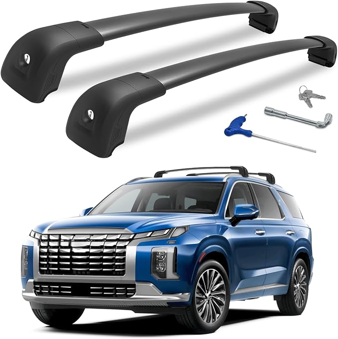 300lbs Roof Rack Cross Bars Compatible with Hyundai Palisade 2019-2025 SE SEL XRT Limited Calligraphy Lockable Cargo Crossbars Carrier Luggage Kayak Bike Snowboard
