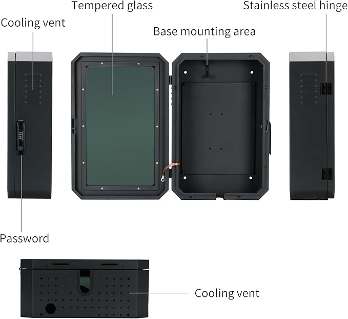 Wall Charger Station Box Compatible with Tesla Model Y 3 S X Accessories Gen 3 Indoor/Outdoor Cable Organizer Waterproof Dustproof