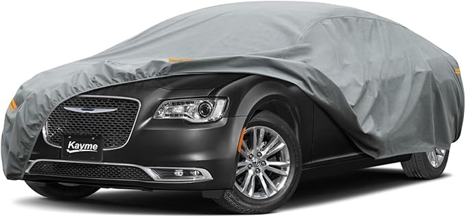 Kayme Heavy Duty Car Cover Custom Fit Chrysler 300 300C Waterproof All Weather for Automobiles, Full Exterior Covers Sun Rain UV Protection.（Deliver About 3-10 Days）