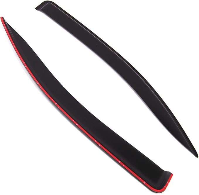 TuningPros Outside Mount Window Vent Visors Rain Guards Compatible with Nissan NV200 2010-2017 | Side Window Wind Deflectors Rain Shields | Smoke Tinted, 2 Pcs Set, DGWV-839