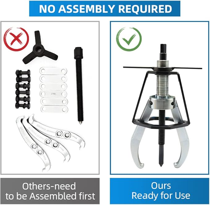 BESTOOL 2 Jaw Gear Puller,6 Ton Pulley Puller Tool, Removal Tool for Gears, Pulley, Flywheel