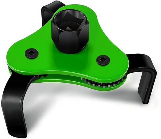 Universal Heavy Duty Oil Filter Wrench - Adjustable 3 Jaw Grip (2.5" to 4.5") for Car, Truck, SUV, Motorcycle, Carbon Steel Oil Filter Removal Tool