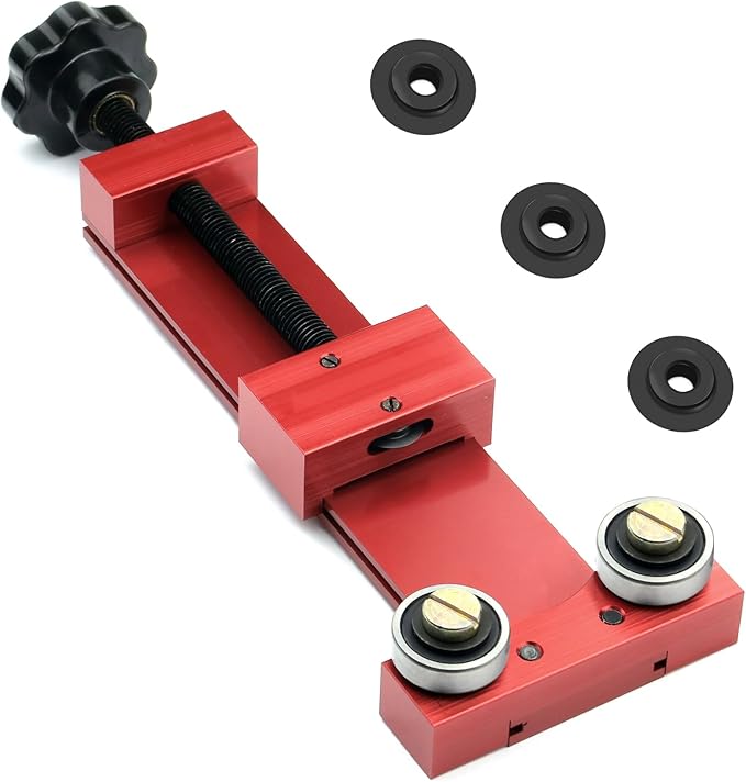 66490 Oil Filter Cutter with 3 Blades, Adjustable Cut Range 1-3/4'' to 5-3/4'' Oil Filter Cutting Tool Aluminum, Red