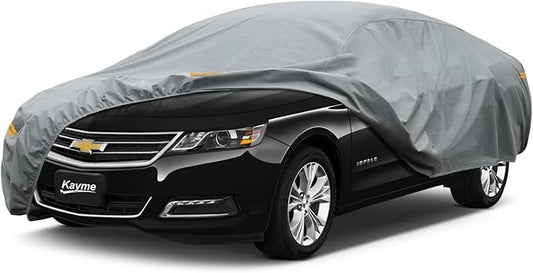 Kayme Heavy Duty Car Cover Custom Fit Chevrolet Impala Waterproof All Weather for Automobiles, Full Exterior Covers Sun Rain UV Protection.（Deliver About 3-10 Days）